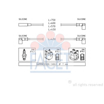 Foto Kit cavi accensione FACET 48612