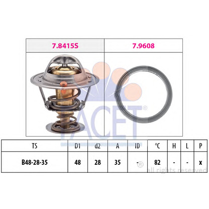 Foto Termostato, refrigerante FACET 78415