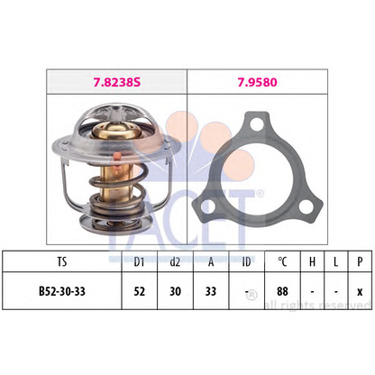 Photo Thermostat, coolant FACET 78238