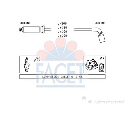 Foto Zündleitungssatz FACET 49730