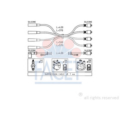 Zdjęcie Zestaw przewodów zapłonowych FACET 48619