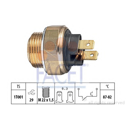 Photo Temperature Switch, radiator fan FACET 75017