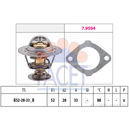 Photo Thermostat, coolant FACET 78387