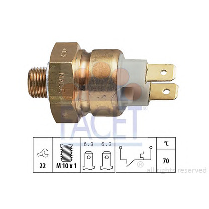 Foto Termocontatto, Spia segnalazione refrigerante FACET 74125