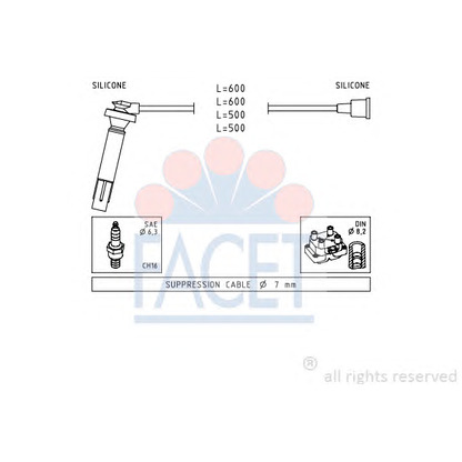 Foto Zündleitungssatz FACET 49817