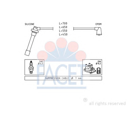 Foto Juego de cables de encendido FACET 49686