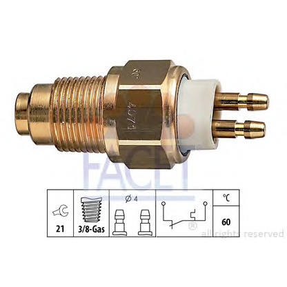 Photo Temperature Switch, coolant warning lamp FACET 74071