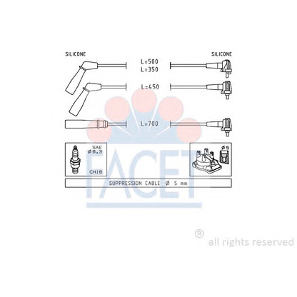 Foto Zündleitungssatz FACET 49393