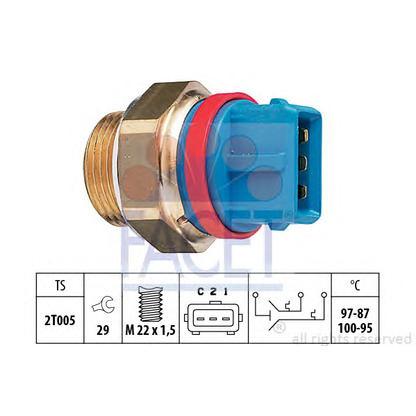 Photo Temperature Switch, radiator fan FACET 75631