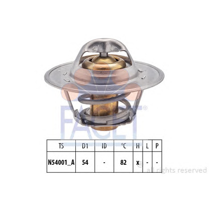 Photo Thermostat, coolant; Thermostat, coolant FACET 78273S