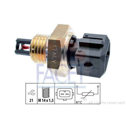 Foto Sensor, temperatura del aire de admisión FACET 104019