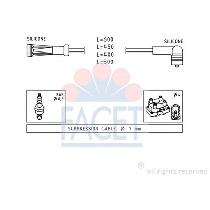 Foto Juego de cables de encendido FACET 49447