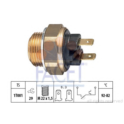 Photo Temperature Switch, radiator fan FACET 75016