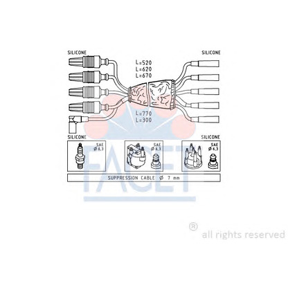 Photo Ignition Cable Kit FACET 48499