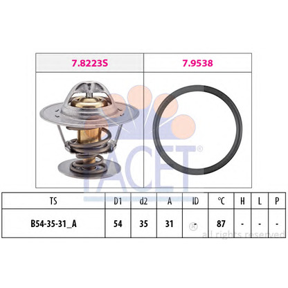 Photo Thermostat, coolant FACET 78434