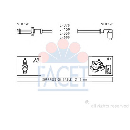 Photo Kit de câbles d'allumage FACET 49025
