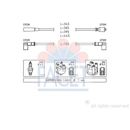 Foto Juego de cables de encendido FACET 49103