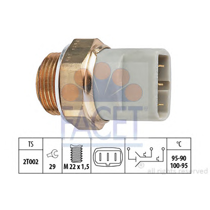 Photo Temperature Switch, radiator fan FACET 75616