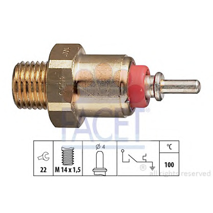 Photo Temperature Switch, radiator fan FACET 74069