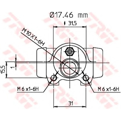 Zdjęcie Cylinderek hamulcowy TRW BWC110