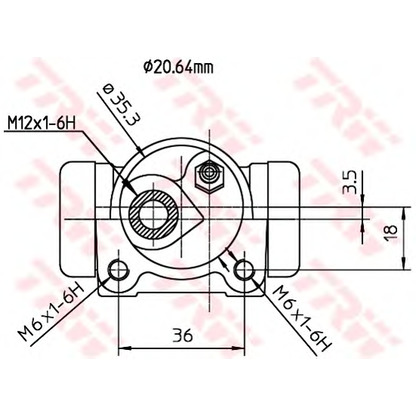 Zdjęcie Cylinderek hamulcowy TRW BWF152