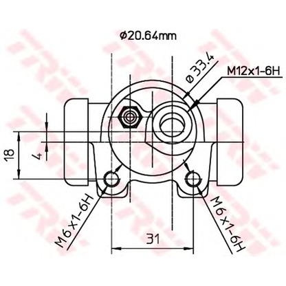 Zdjęcie Cylinderek hamulcowy TRW BWF250