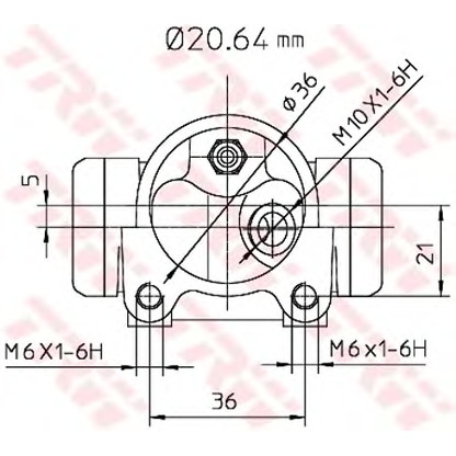 Zdjęcie Cylinderek hamulcowy TRW BWF283