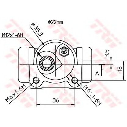 Foto Radbremszylinder TRW BWH114