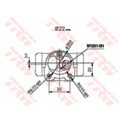 Фото Колесный тормозной цилиндр TRW BWH173