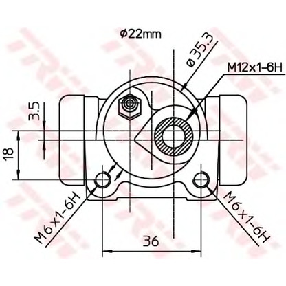 Photo Wheel Brake Cylinder TRW BWH186