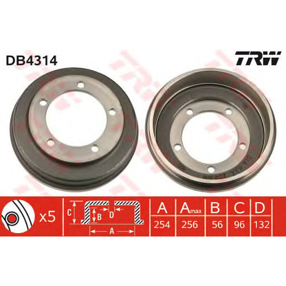 Foto Bremstrommel TRW DB4314