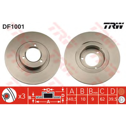 Photo Brake Disc TRW DF1001