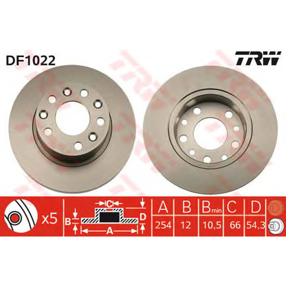 Photo Brake Disc TRW DF1022