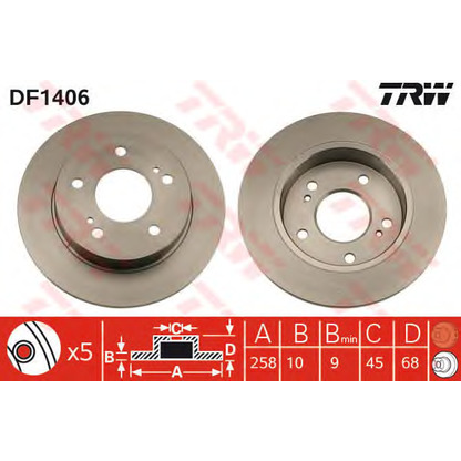 Photo Brake Disc TRW DF1406