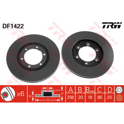 Foto Disco  freno TRW DF1422