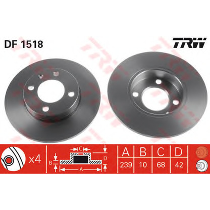 Foto Disco de freno TRW DF1518