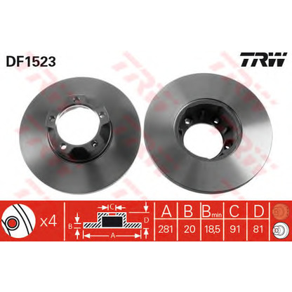 Photo Brake Disc TRW DF1523