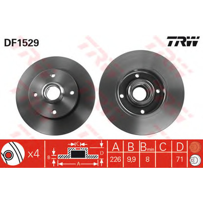 Photo Disque de frein TRW DF1529