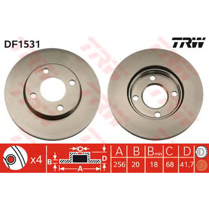 Photo Brake Disc TRW DF1531