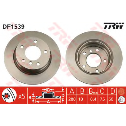 Foto Disco  freno TRW DF1539