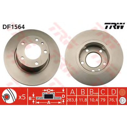 Foto Disco de freno TRW DF1564