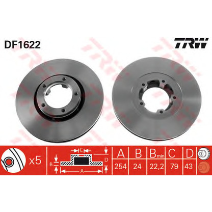 Photo Brake Disc TRW DF1622