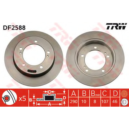 Photo Brake Disc TRW DF2588