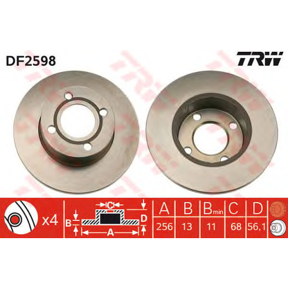 Photo Brake Disc TRW DF2598