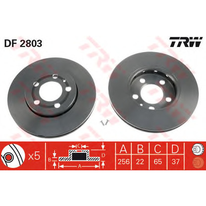 Foto Disco de freno TRW DF2803