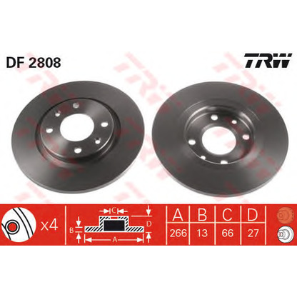 Photo Disque de frein TRW DF2808