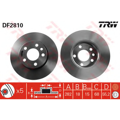 Photo Disque de frein TRW DF2810