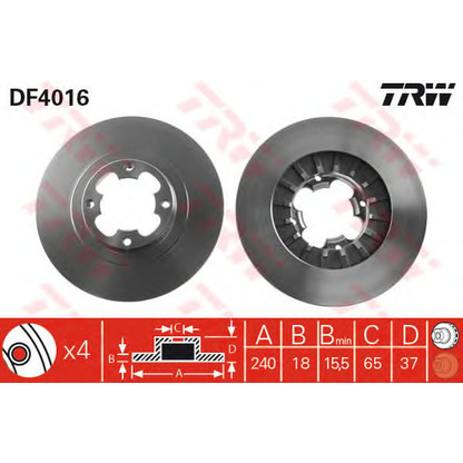 Photo Brake Disc TRW DF4016