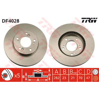 Photo Brake Disc TRW DF4028