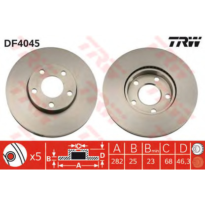 Photo Brake Disc TRW DF4045